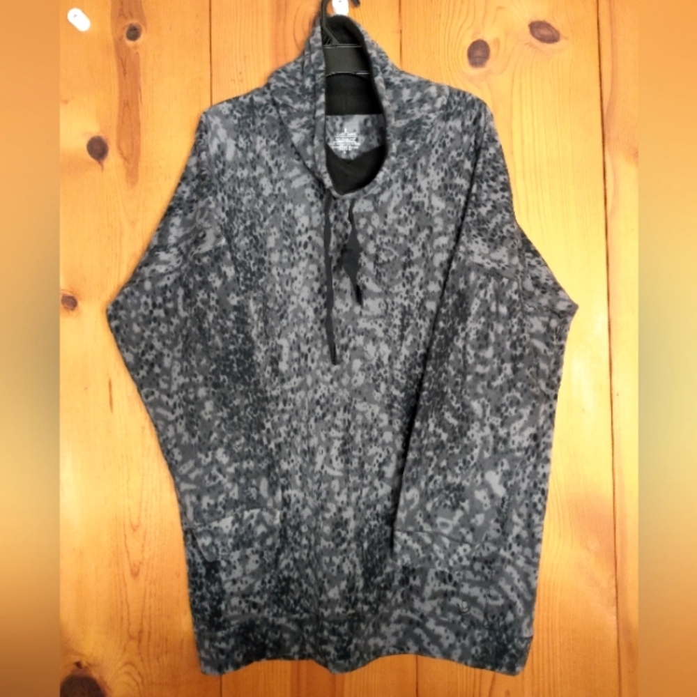 Cuddl Duds Fleecewear With Stretch Animal Print Cowlneck Sweater